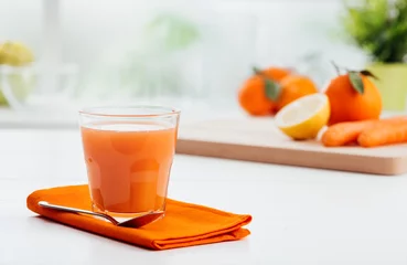 Crédence de cuisine en verre imprimé Jus Jus d& 39 orange frais