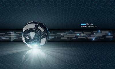 Glass sphere with glow