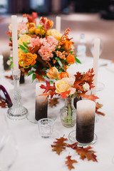 Elegant Wedding decorations with flowers