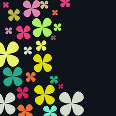 
vector background with flowers