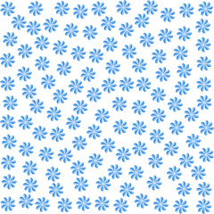 blue flowers. azure floret. turquoise petals. white background. vector illustration.