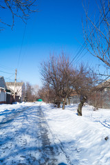 snowy street