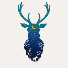deer abstract illustration