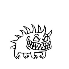  Cute small infernal dog vector illustration