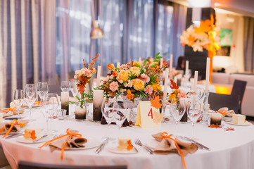 Wedding table decoration