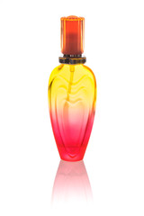 Bottle of perfume isolated of white background