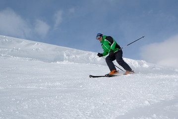 Skier on the slope