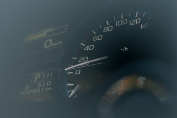 Speedometer in the new car