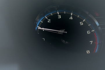 Tachometer in the new car