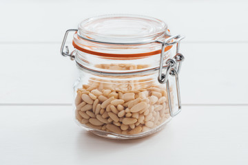 Pine nuts in a jar