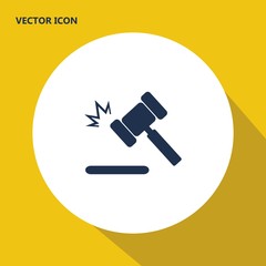 judge gavel vector icon