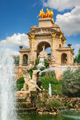 Fountain at Parc de la Ciutadella Citadel park, Barcelona