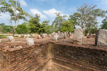 Fototapeta na wymiar Jetavana Dagoba landmark of Anuradhapura, Sri Lanka, Asia.