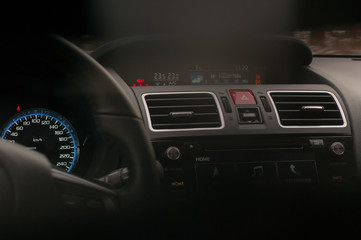 Dashboard of the new car.