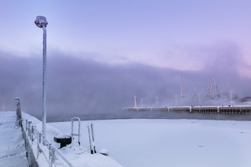 Trade port in Murmansk, Kola Peninsula, Russia
