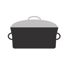 Flat pot icon. Isolated vector on white background.