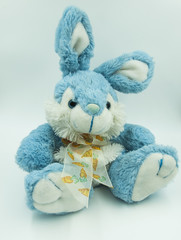 bunny soft toy, on a white background