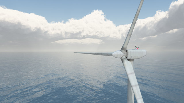 Wind Turbine im Meer