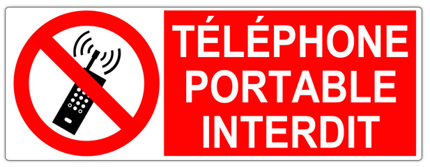 Panneau : Téléphone portable interdit