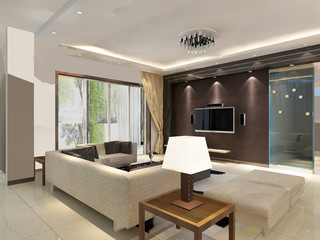 3d rendering of home interior.