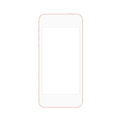 Mobile phone with blank screen isolated on white background - Vector