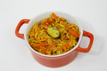 cocotte de risotto aux fruits de mer