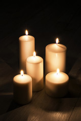Fototapeta na wymiar Group of candles