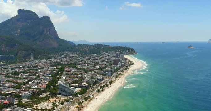 Aerial view of Barra da Tijuca Beach, Rio de Janeiro, Brazil