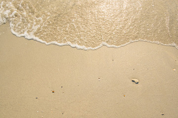 Fototapeta na wymiar Sea wave on the sand beach