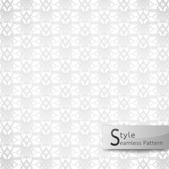 abstract seamless pattern flower lattice loop. white texture background