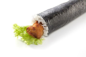 rolling sushi woth fried chiken
