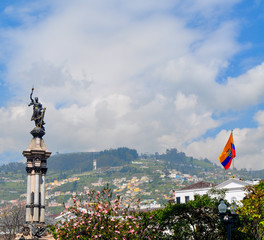 Quito independence monument, this was located in the center of independence square. Sorrounded by...