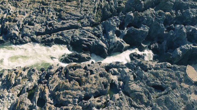 Aerial View of the Pulo do Lobo Waterfall