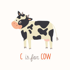 Animal alphabet: C for the Cow