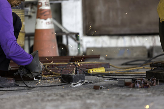 worker do engineering work using machinery tools