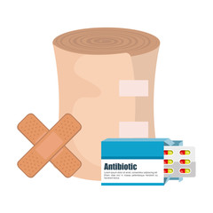 medical kit elements icon vector illustration design