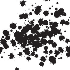 Grunge ink blots texture. Abstract vector illustration.