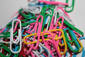 Colorful paperclips