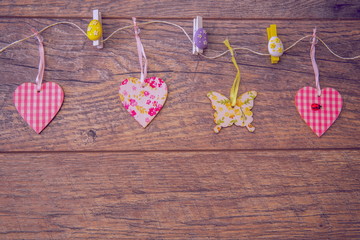 Easter wooden background