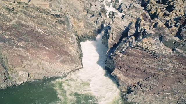 Aerial View of the Pulo do Lobo Waterfall