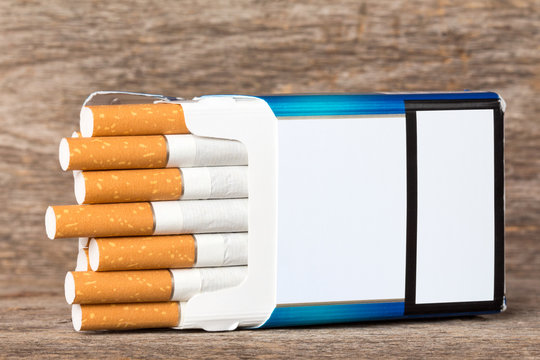Pack of cigarettes with copy-space