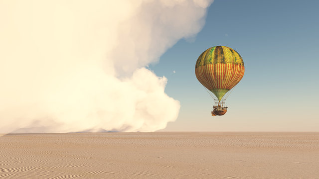 Sandsturm und Fantasie Heißluftballon