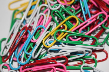 Colorful paperclips