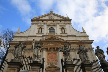 Saints Peter and Paul Church in Krakow, Poland.