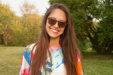 Close up portrait of a young attractive woman 