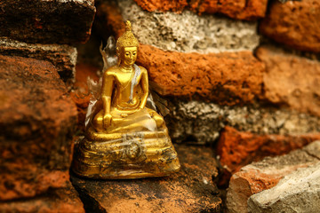 Small Buddha statue in Ayutthaya, Thailand