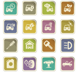 car service icon set