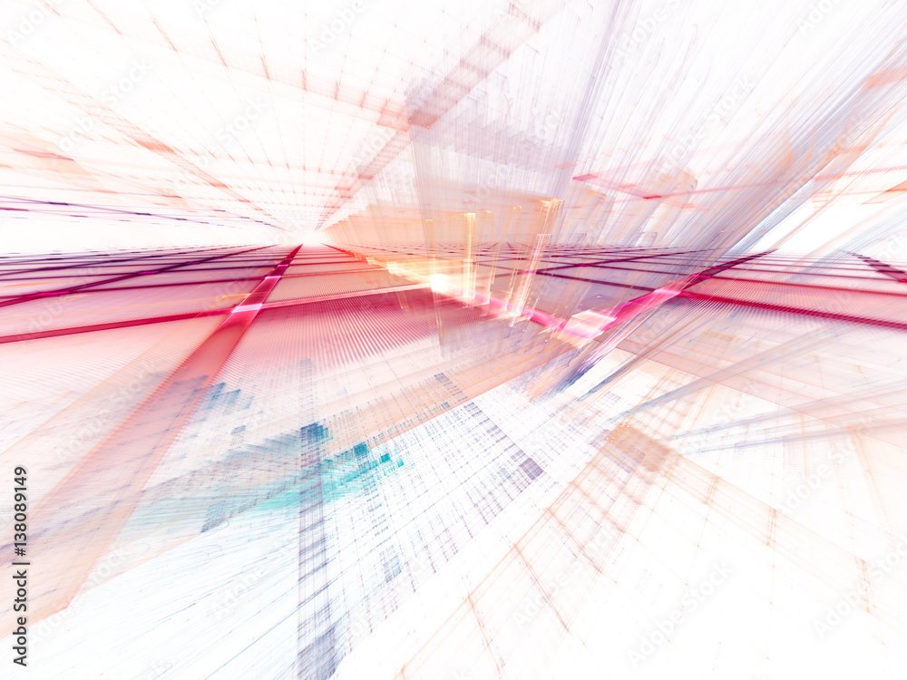 Poster abstract background element. fractal graphics series. three-dimensional composition of repeating gri
