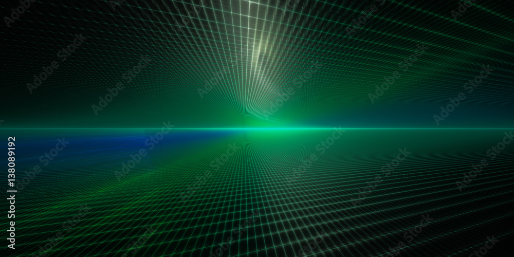 Poster abstract background element. grid planes perspective. retro sci fi style. time and space concept.