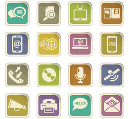communication icon set